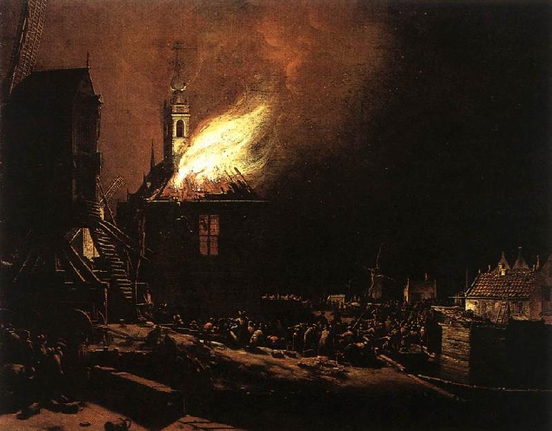 POEL, Egbert van der The Explosion of the Delft magazine af oil painting picture